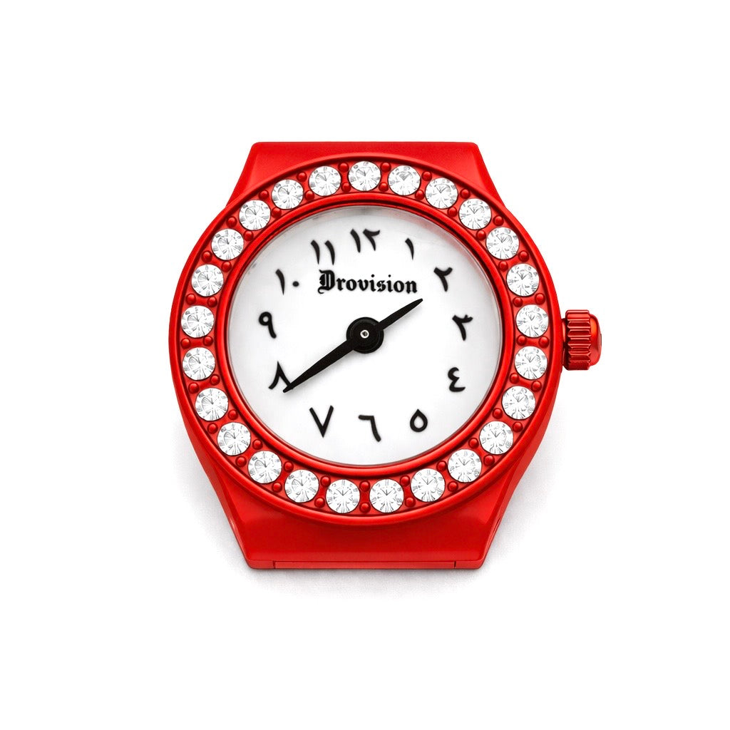 RED BUSSDOWN CIRCLE WATCH RING