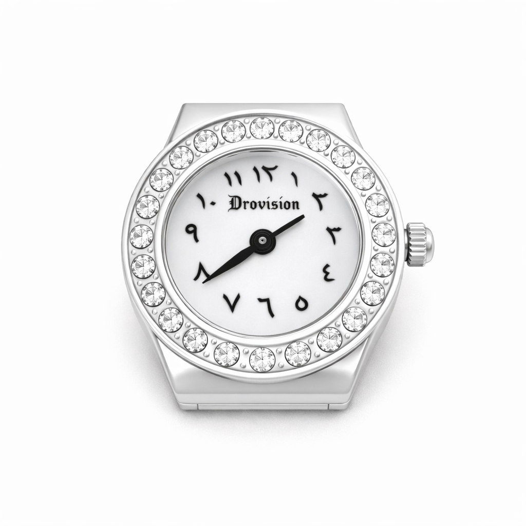 SILVER BUSSDOWN CIRCLE WATCH RING