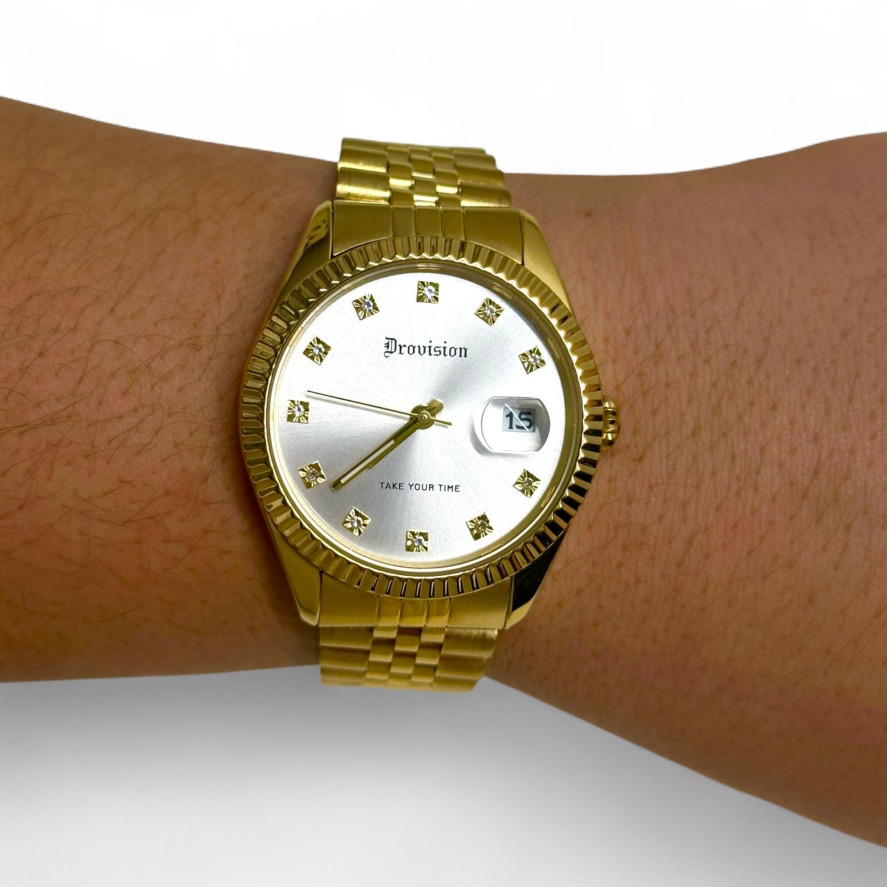 Gold Crystal Watch