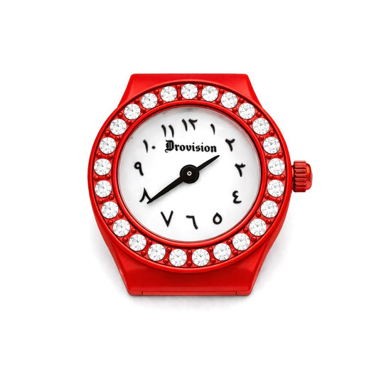 RED BUSSDOWN CIRCLE WATCH RING