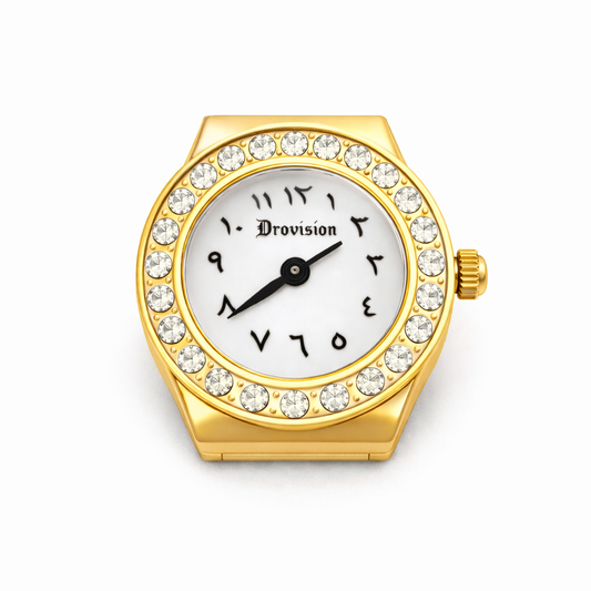 GOLD BUSSDOWN CIRCLE WATCH RING