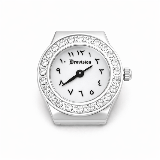 SILVER BUSSDOWN CIRCLE WATCH RING