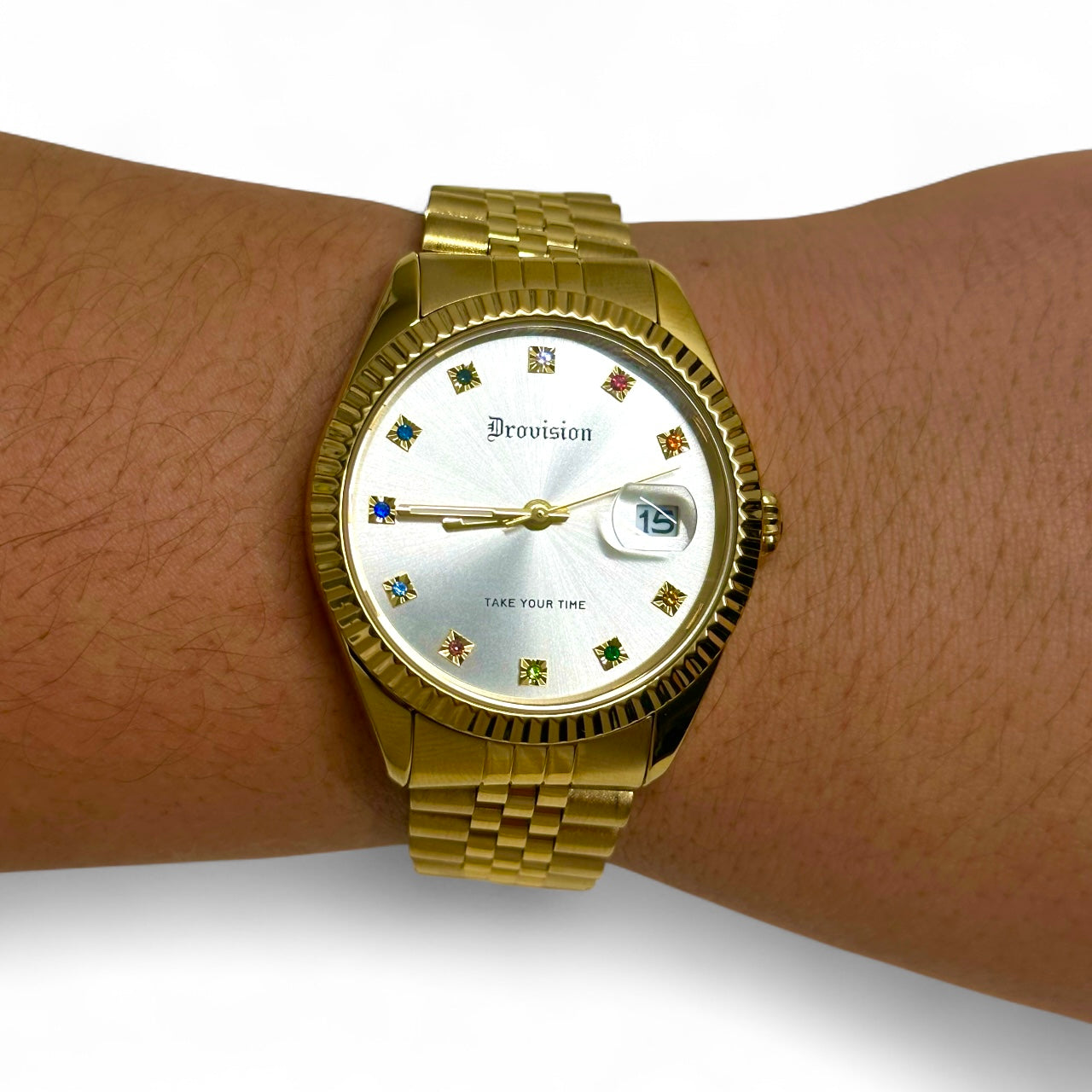 Gold Rainbow Gem Watch