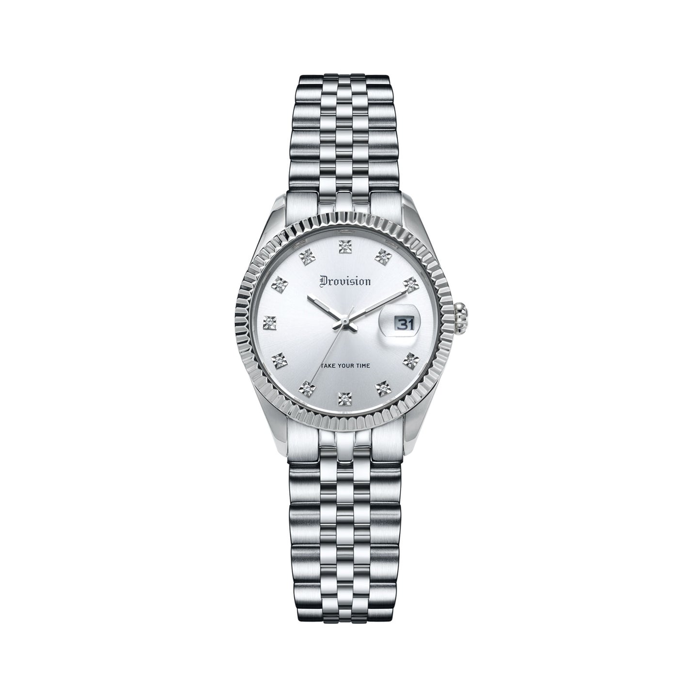 Silver Crystal Watch