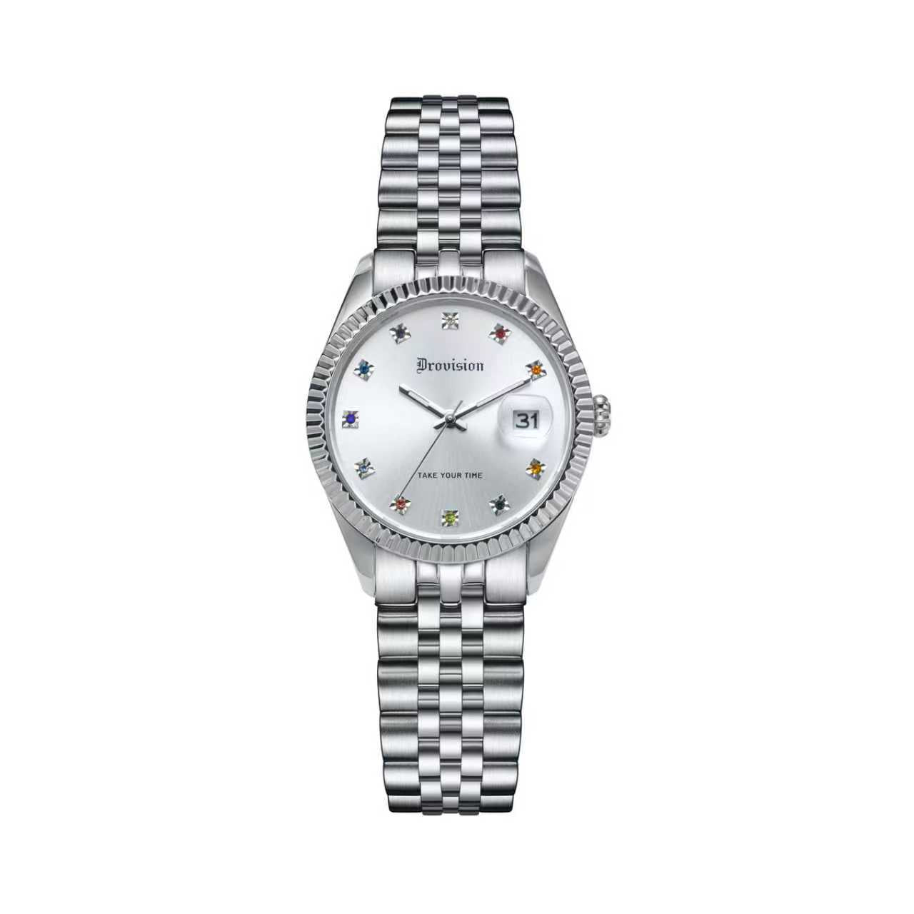 Silver Rainbow Gem Watch