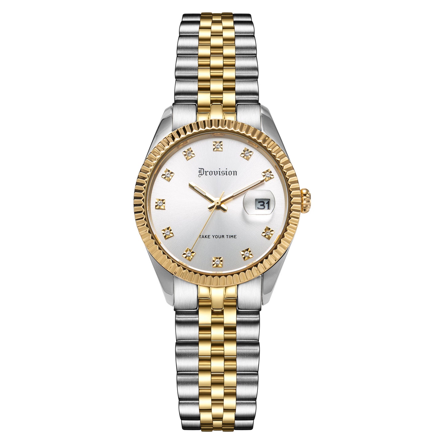 Two Tone Crystal Watch