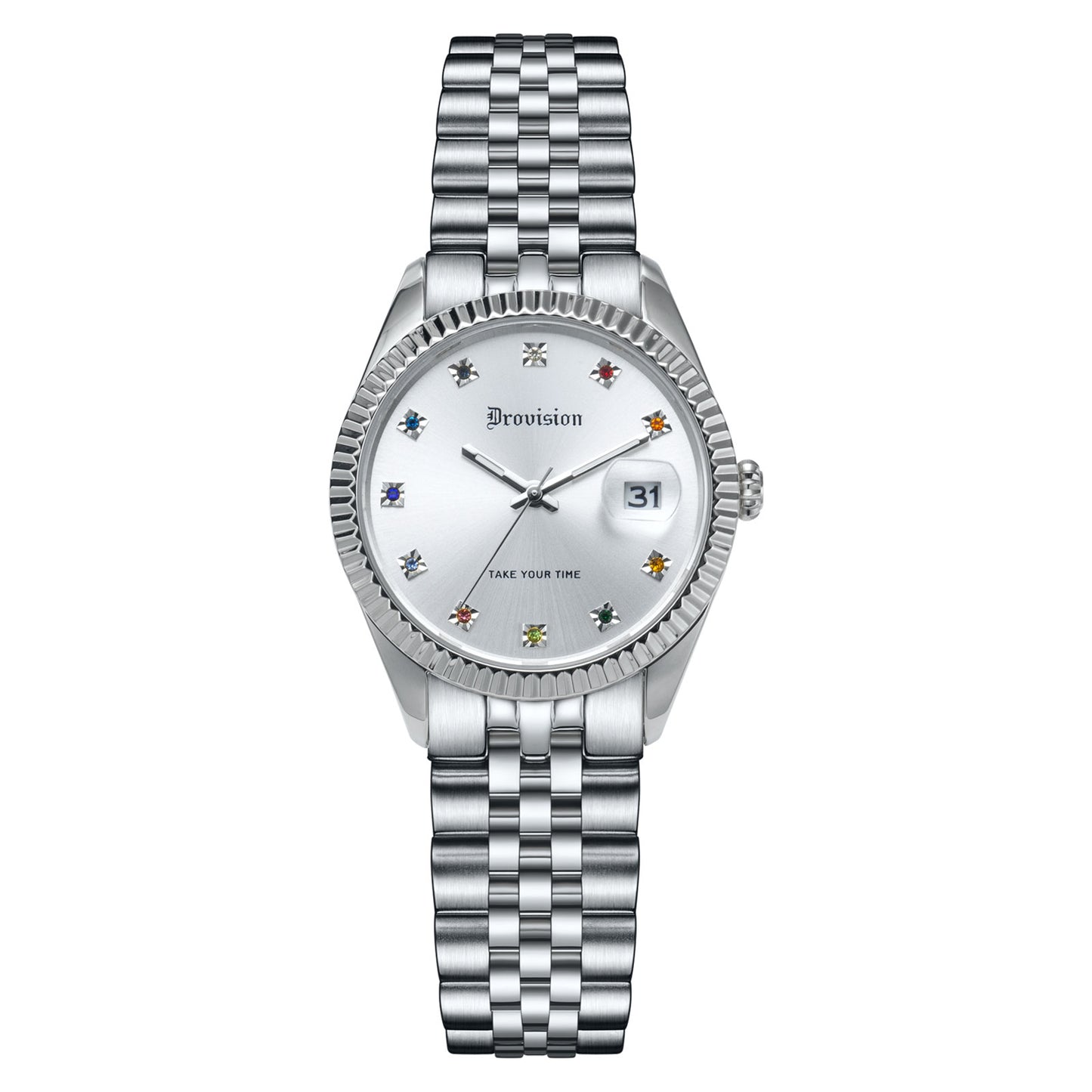 Silver Rainbow Gem Watch