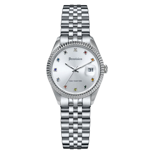 Silver Rainbow Gem Watch
