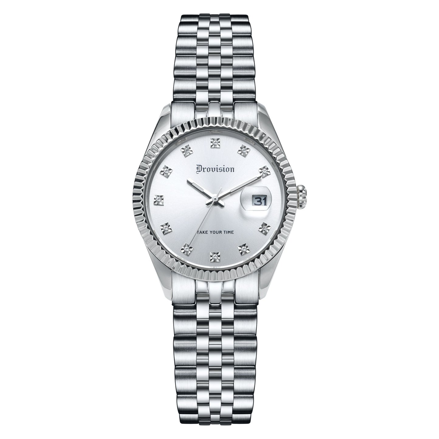 Silver Crystal Watch