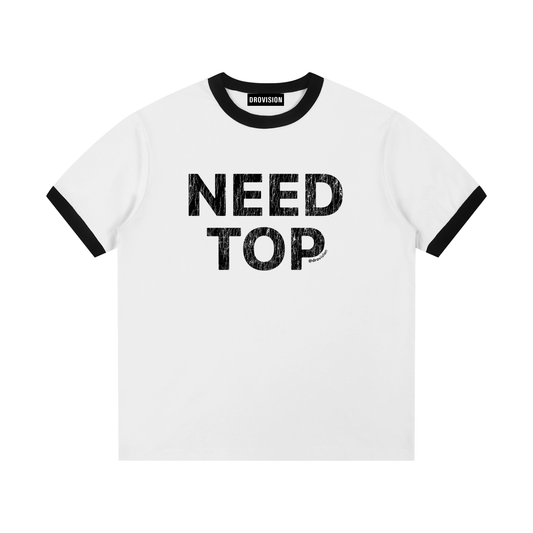 Ribbed Need Top T-Shirt (WHITE)